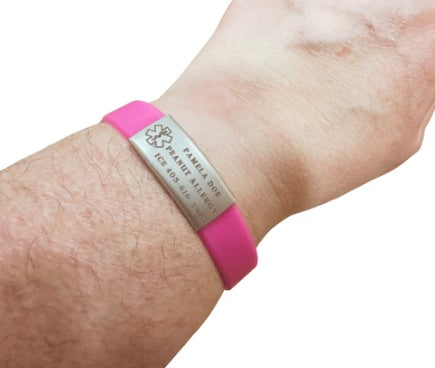 Silicone Medi Information Bracelet - Personalized with YOUR chosen information