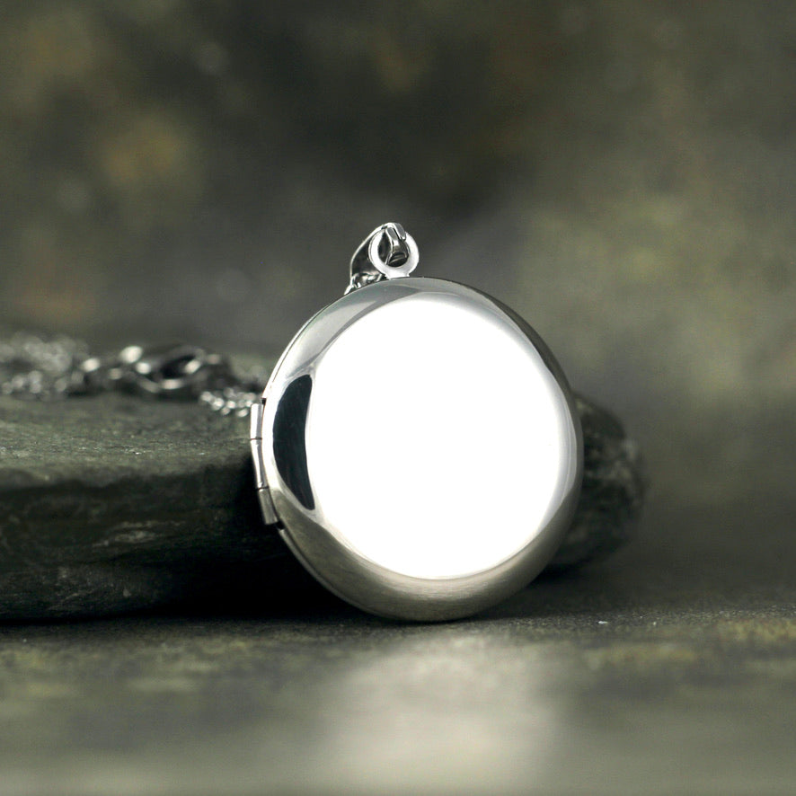 Round Engravable Locket - Rose, Yellow or Silver - Hinged Locket can be Personalized - Personalized Gifts