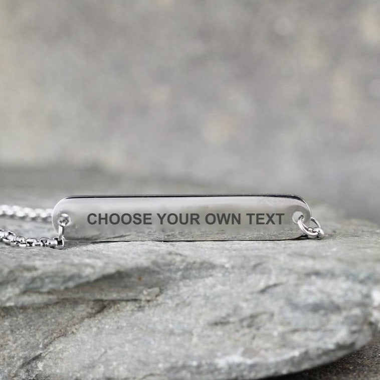 CUSTOM Engravable Bracelet - Adjustable - Stainless steel in White, Yellow or Rose - Made in Canada