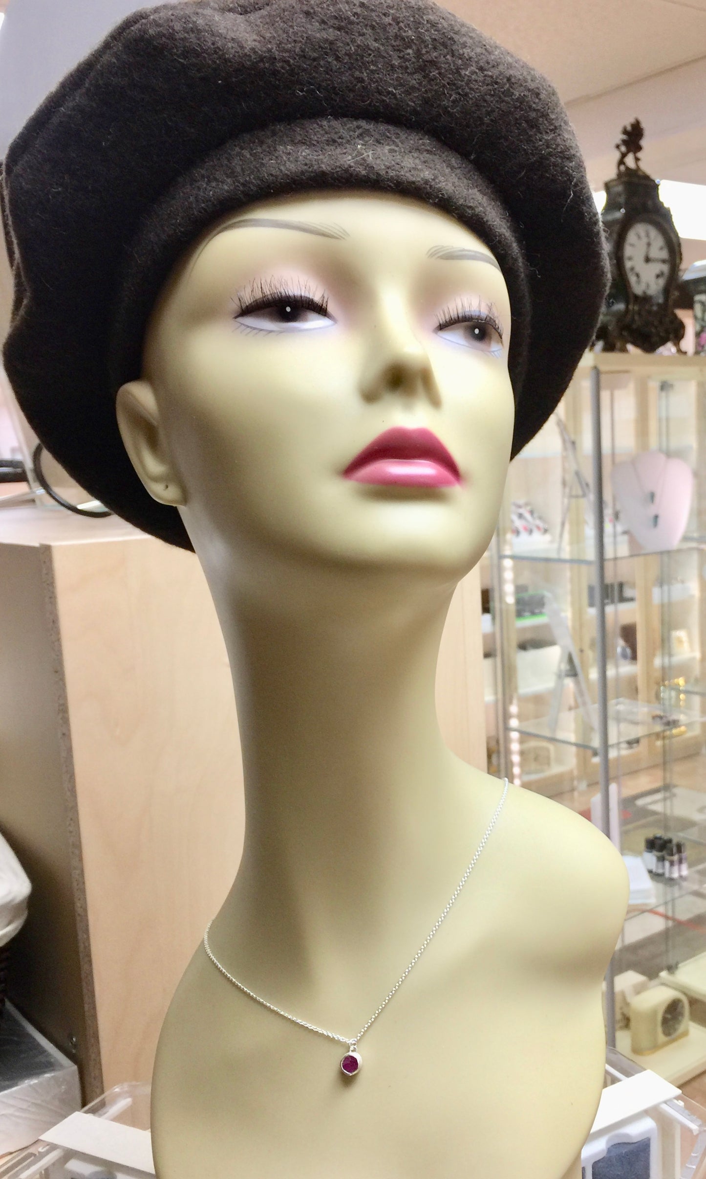 Aquamarine Pendant - Rough Raw Uncut March Birthstone Jewellery