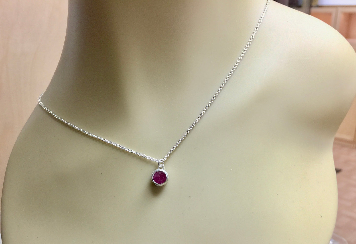 August Birthstone Pendant - Peridot Necklace