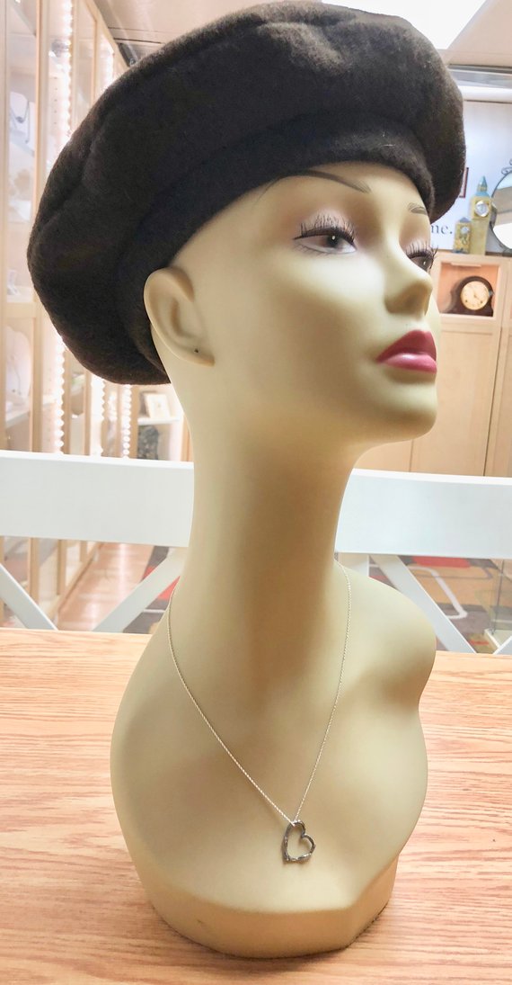 Twig Heart Pendant - Floating Heart Necklace - Sterling Silver