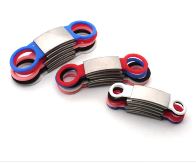 Stainless Steel & Silicone Over The Collar ID Tags - Slide-On Style -    No Jingle • No Dangle • A Safer ID Tag for Your Pet