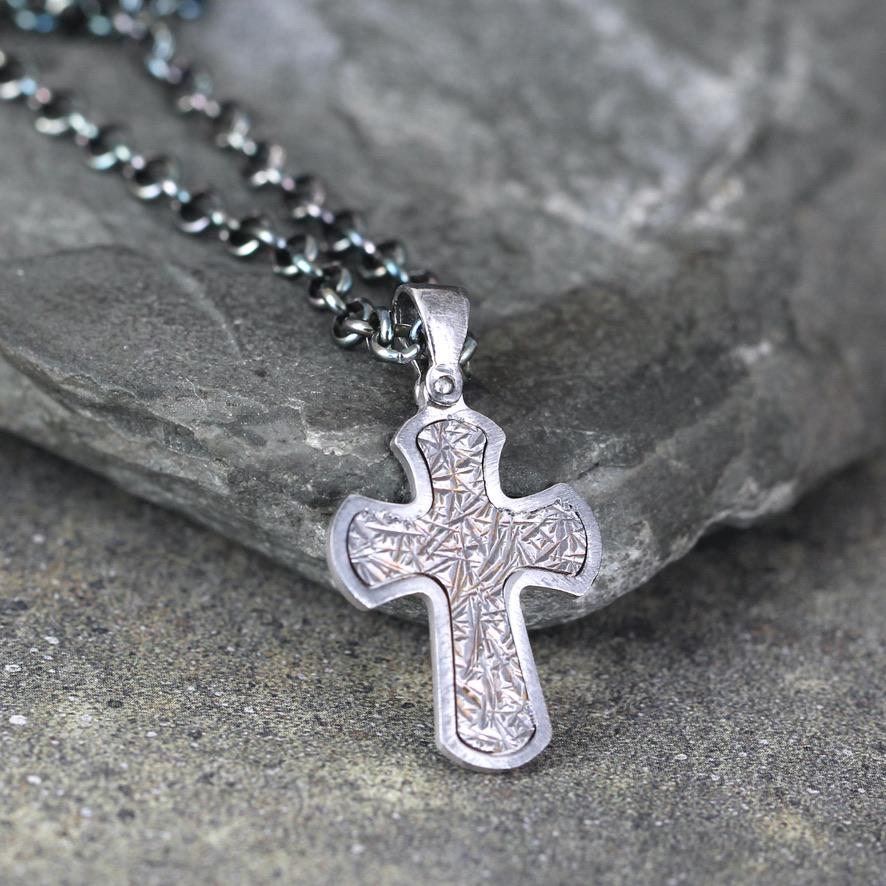 Rustic Cross Pendant Cross Necklace Men s Jewellery A Second Time