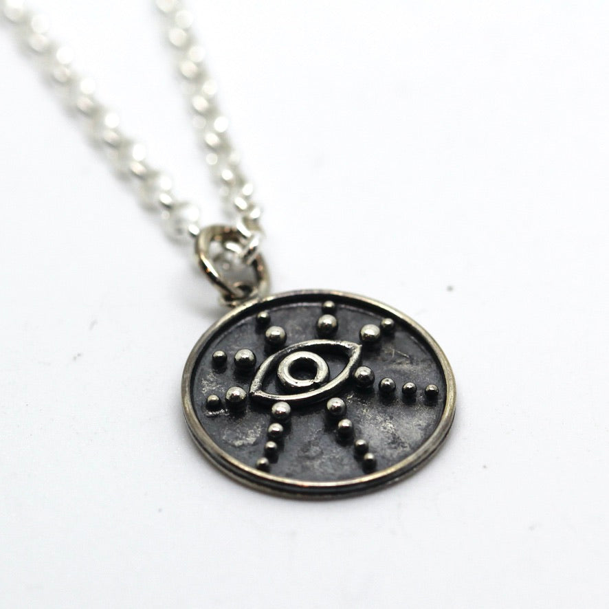 Evil Eye Necklace - Sterling Silver