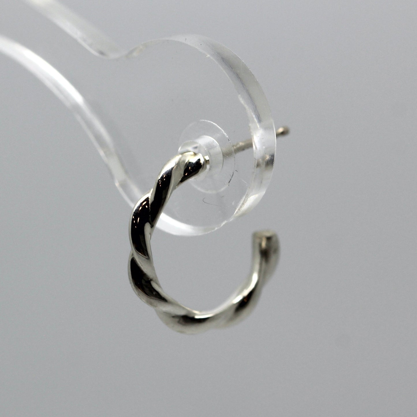 Twist style Sterling Silver Hoop Earring