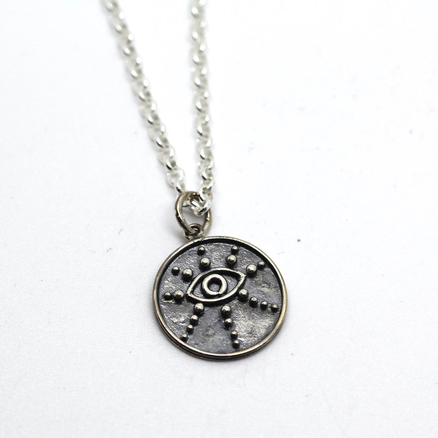 Evil Eye Necklace - Sterling Silver