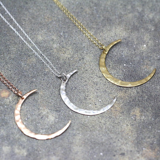 Crescent Moon Pendant and Chain