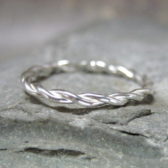 Twist Band - Sterling Silver - Stacking Ring