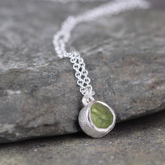 August Birthstone Pendant - Peridot Necklace
