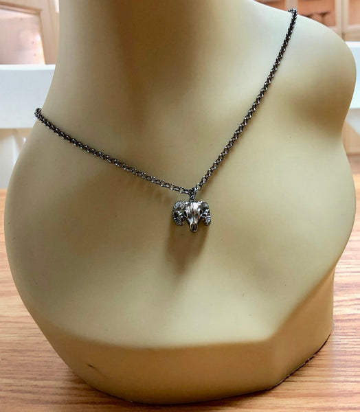 Skull Pendant - Skull Necklace - Sterling Silver Necklace - Pirate Jewellery - Biker - Goth - Jewellery for Men