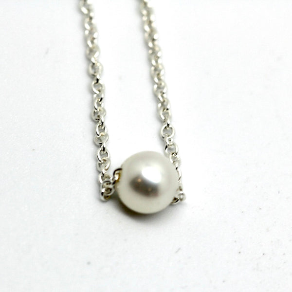 Classic 8mm Floating Pearl on Chain