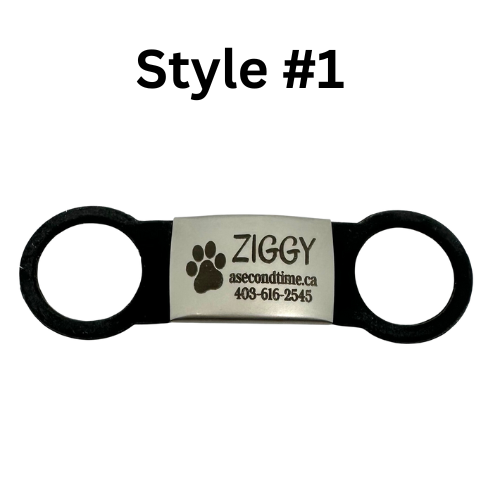 Dog Paw Collection - SILENT PET TAGS - Stainless Steel and Silicone - Over the collar Pet ID Tags - 3 Sizes and Styles to Choose from - Deep Laser Engraved