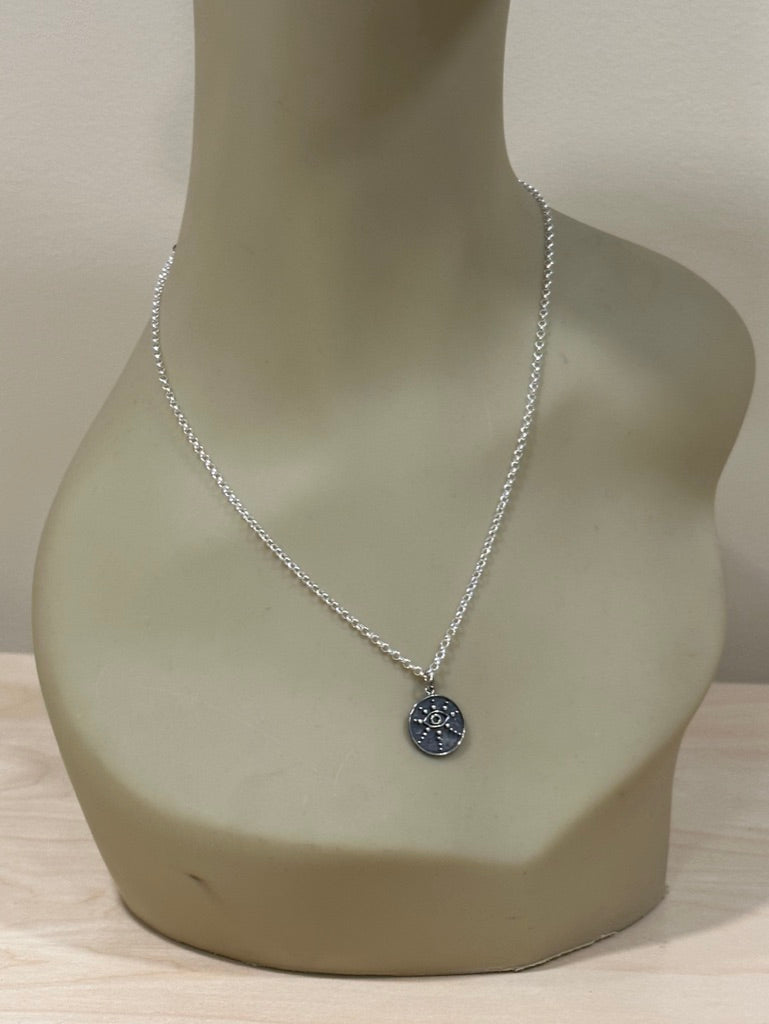 Evil Eye Necklace - Sterling Silver