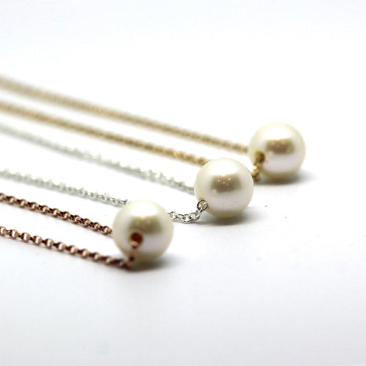 Classic 8mm Floating Pearl on Chain