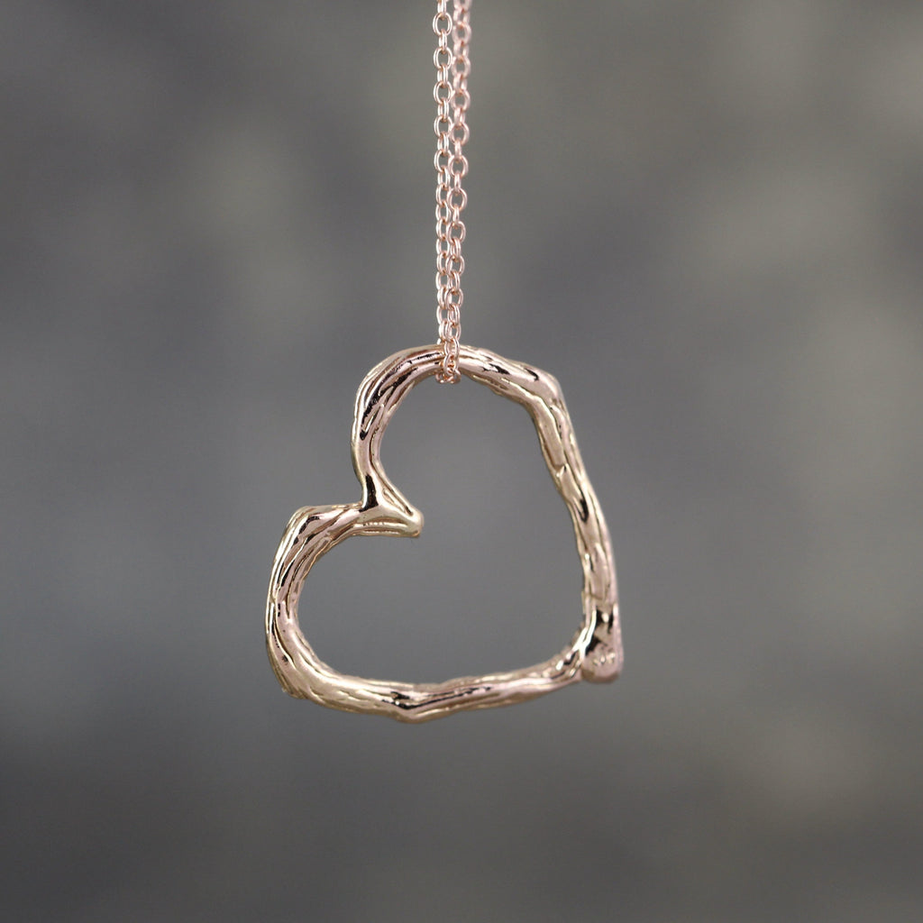 Floating deals heart necklace