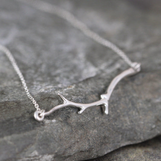 Tree Branch Bar style Necklace- Sterling Silver