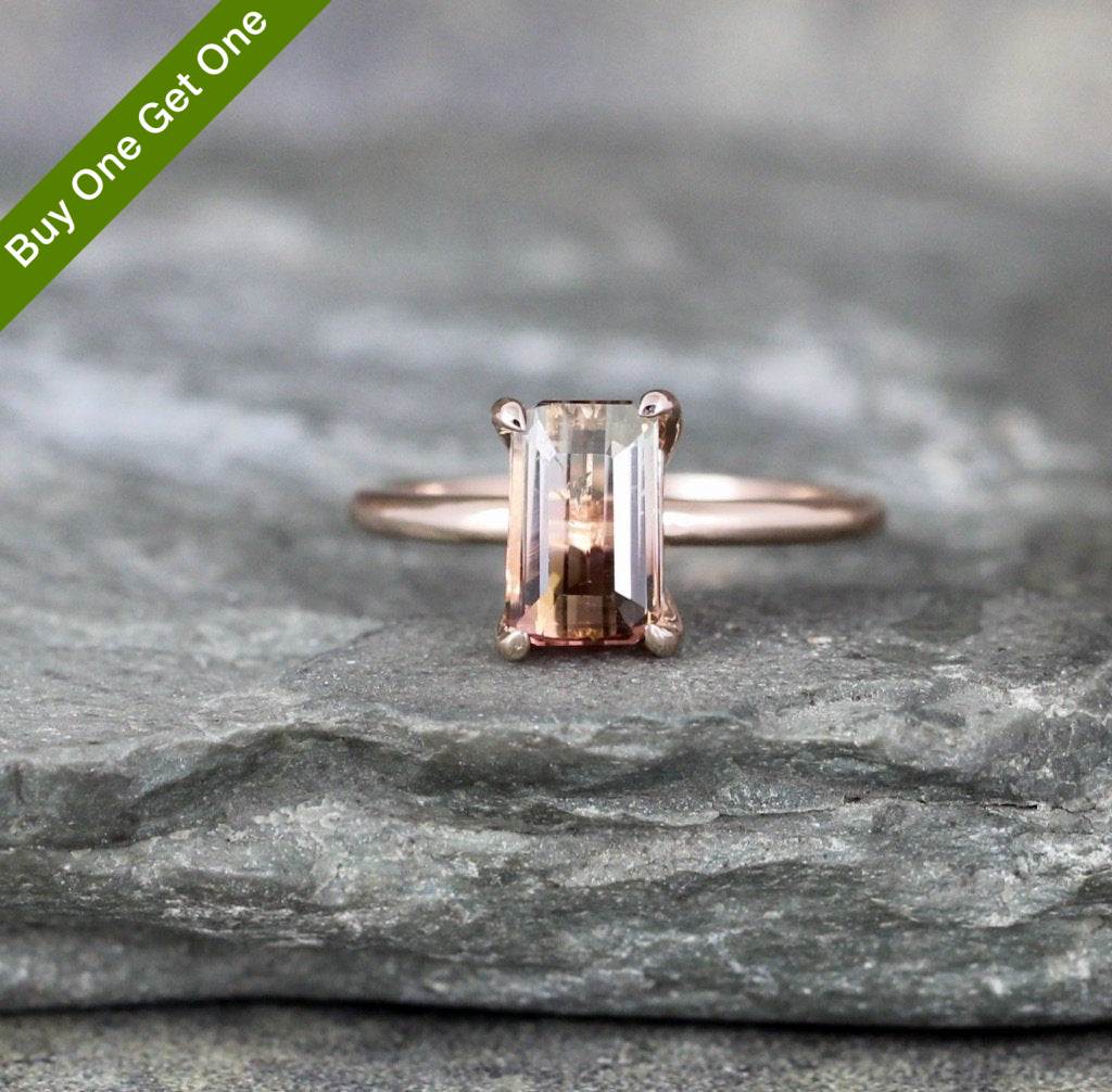 Natural watermelon clearance tourmaline ring