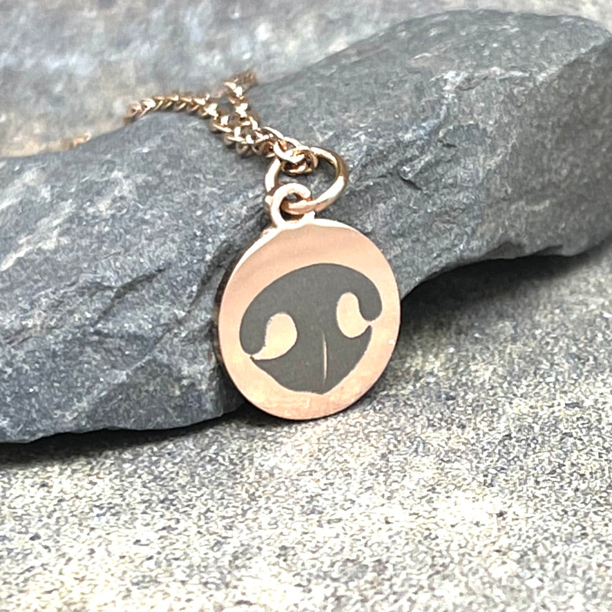 Pet Nose Print Necklace Your Pet s ACTUAL Print Engraved A Second Time