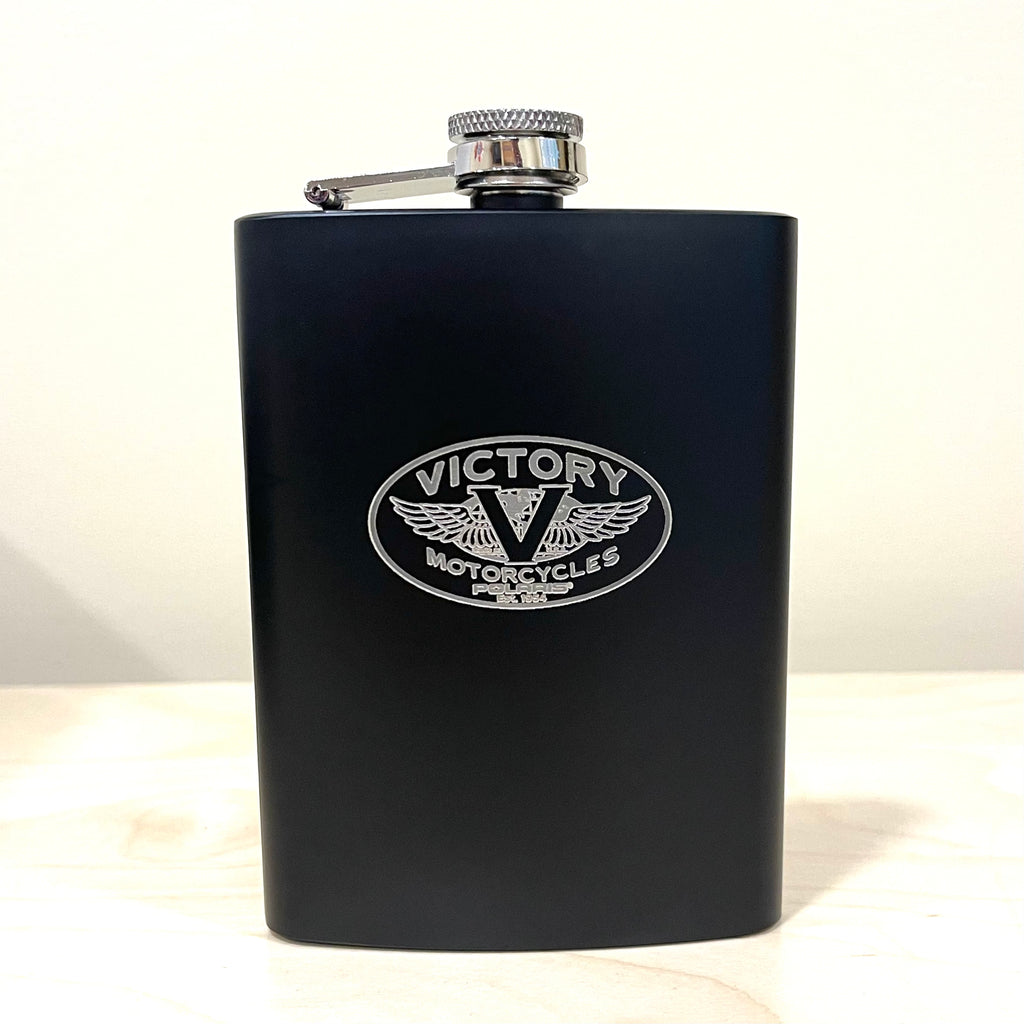 Victory Motorcycles Stainless Steel Flask - Black Finish