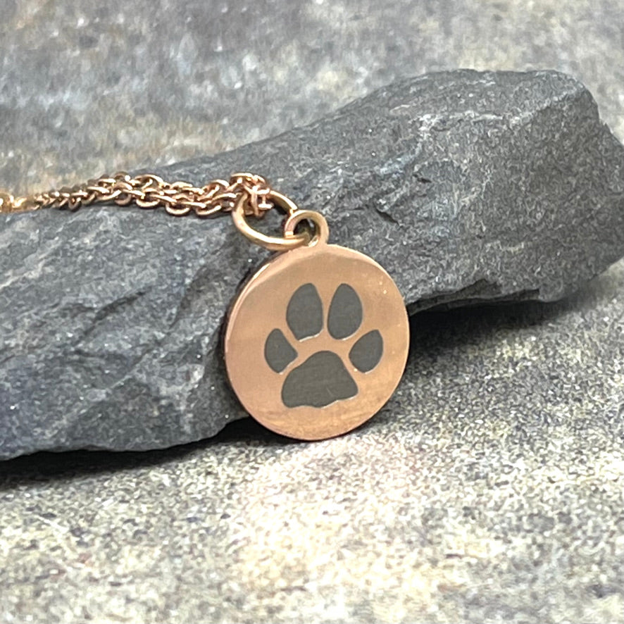 Paw Print Necklace | Pet Lover Gift | Love is a Four Legged Word – Ella Joli
