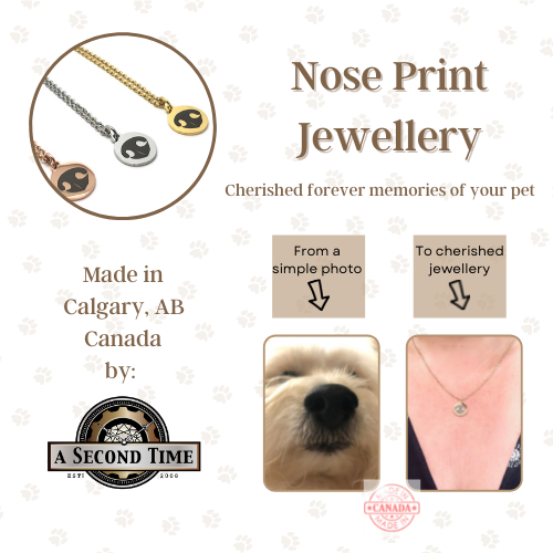 Pet Nose Print Necklace - Your Pet's ACTUAL Print Engraved