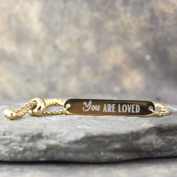Believe in YOURSELF adjustable bracelet - Inspirational Message - Personalized Jewellery - Stainless Steel in your choice of rose, yellow or steel