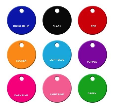 "RUBY" Dog ID Tag - 3 sizes, 9 Colors - Laser Engraved with your Custom Text