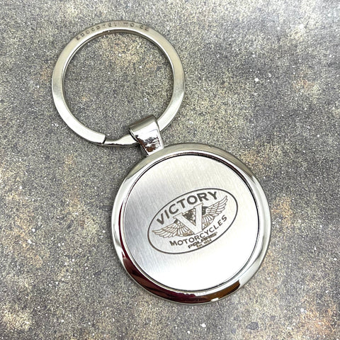 Stainless Steel Keychain - Laser Engraved with Victory Motorcycles