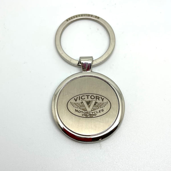 Stainless Steel Keychain - Laser Engraved with Victory Motorcycles