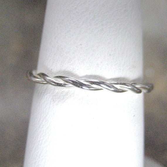 Twist Band - Sterling Silver - Stacking Ring