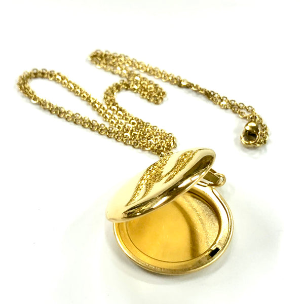 Round Engravable Locket - Rose, Yellow or Silver - Hinged Locket can be Personalized - Personalized Gifts
