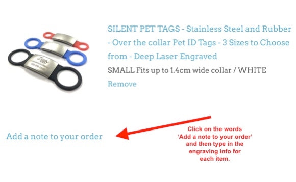 SILENT PET TAGS - Stainless Steel and Rubber - Over the collar Pet ID Tags - 3 Sizes to Choose from - Deep Laser Engraved