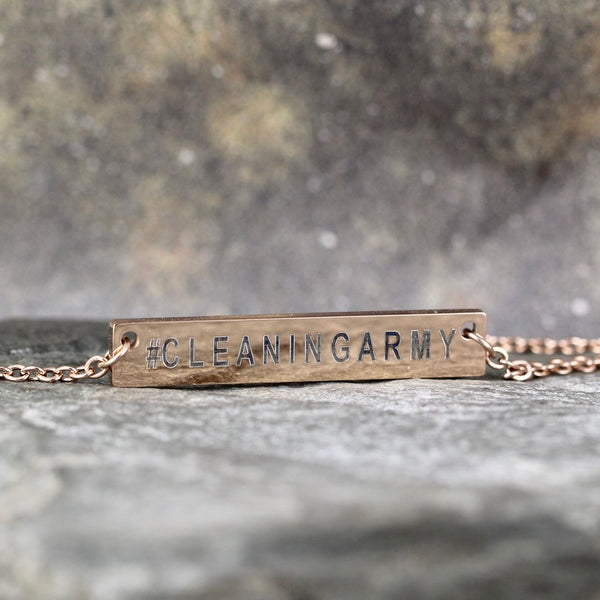 #CLEANINGARMY necklace - a Go Clean Co collaboration - #yyc small business