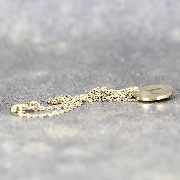 Middle Finger - Hand Gestures Necklace - Stainless Steel - You choose silver tone, yellow tone, rose tone