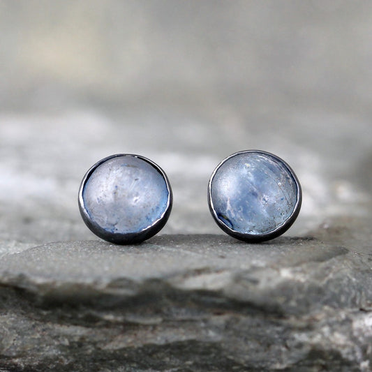 Kyanite Earrings - Denim Blue Kyanite Gemstone Earrings
