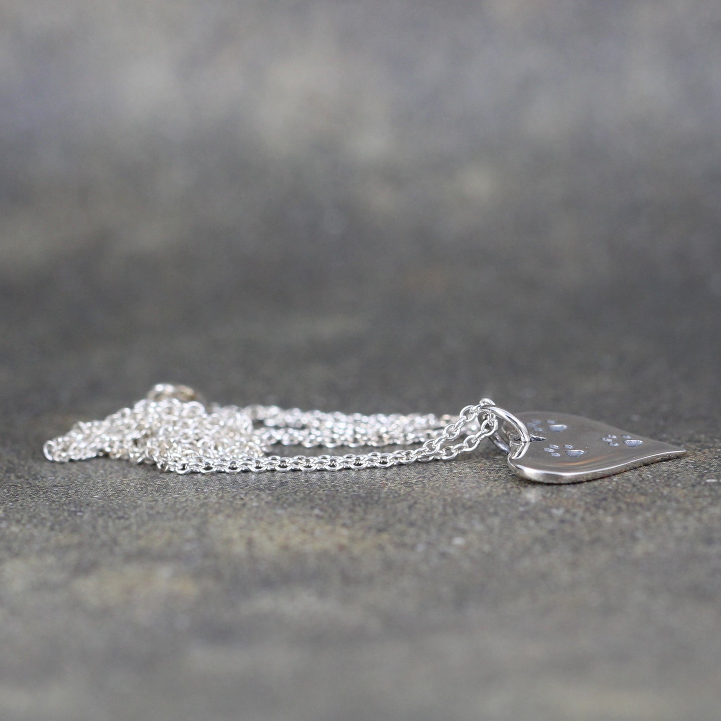 Paw Print Heart Pendant