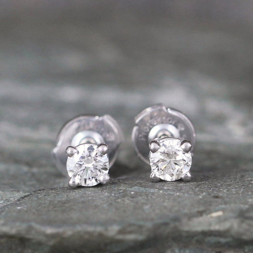 Diamond Stud Earrings with Secure Protektor Backs