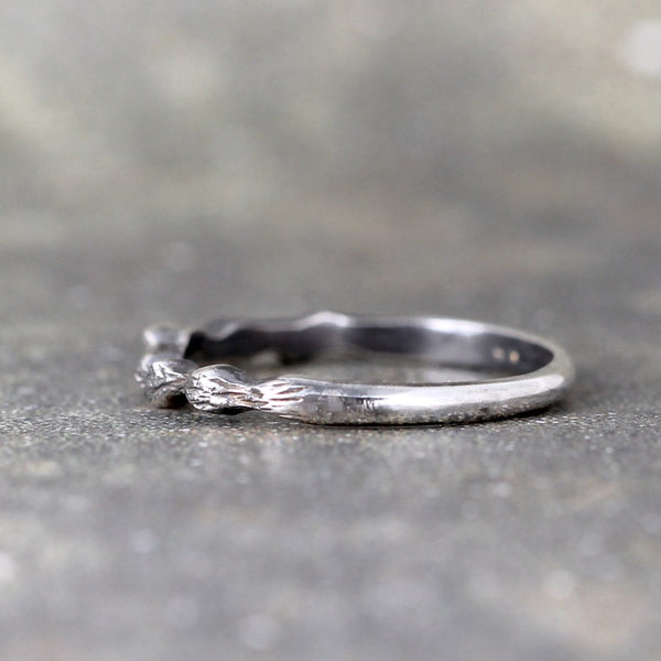Twig Style Band - Sterling Silver