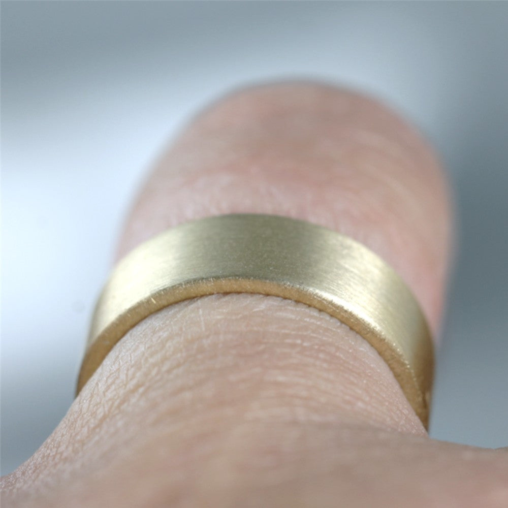 6mm 14K Yellow Gold Wedding Band – Men’s or Ladies Wedding Rings – Matte Finish