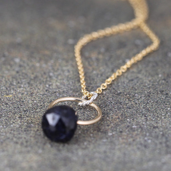 Sapphire Necklace - 14K Gold Filled