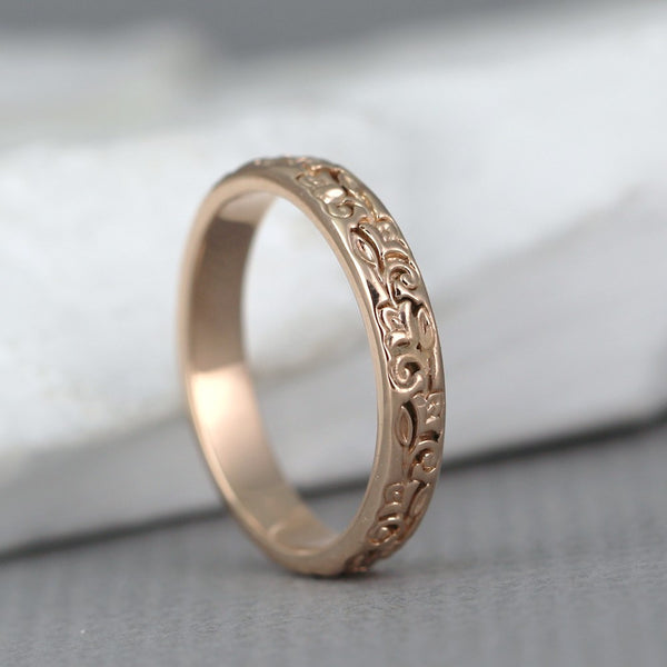 14K Design Band - Your choice of Rose, White or Yellow Gold