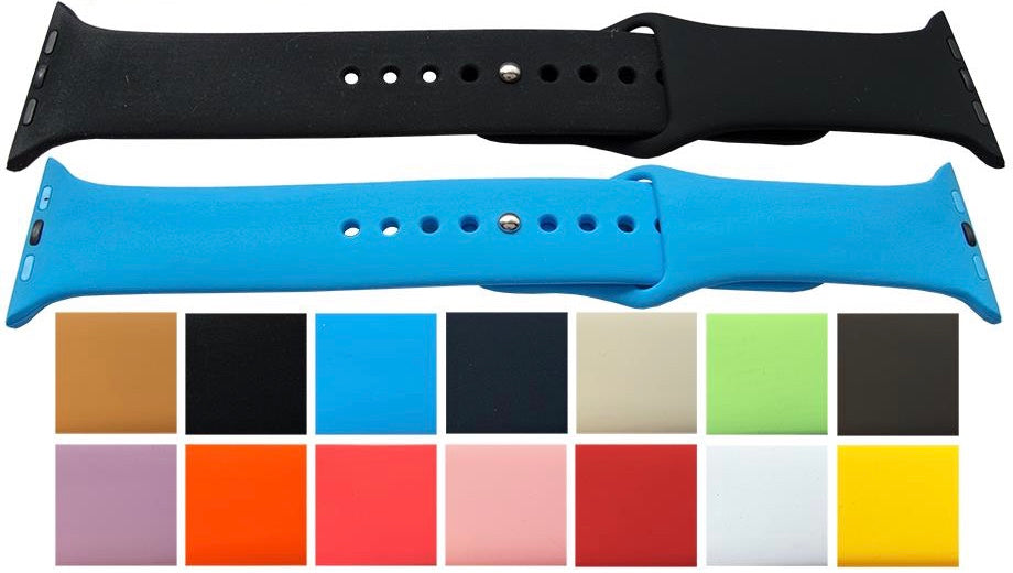 42mm Silicone Bracelet for Apple Watch - choose your color