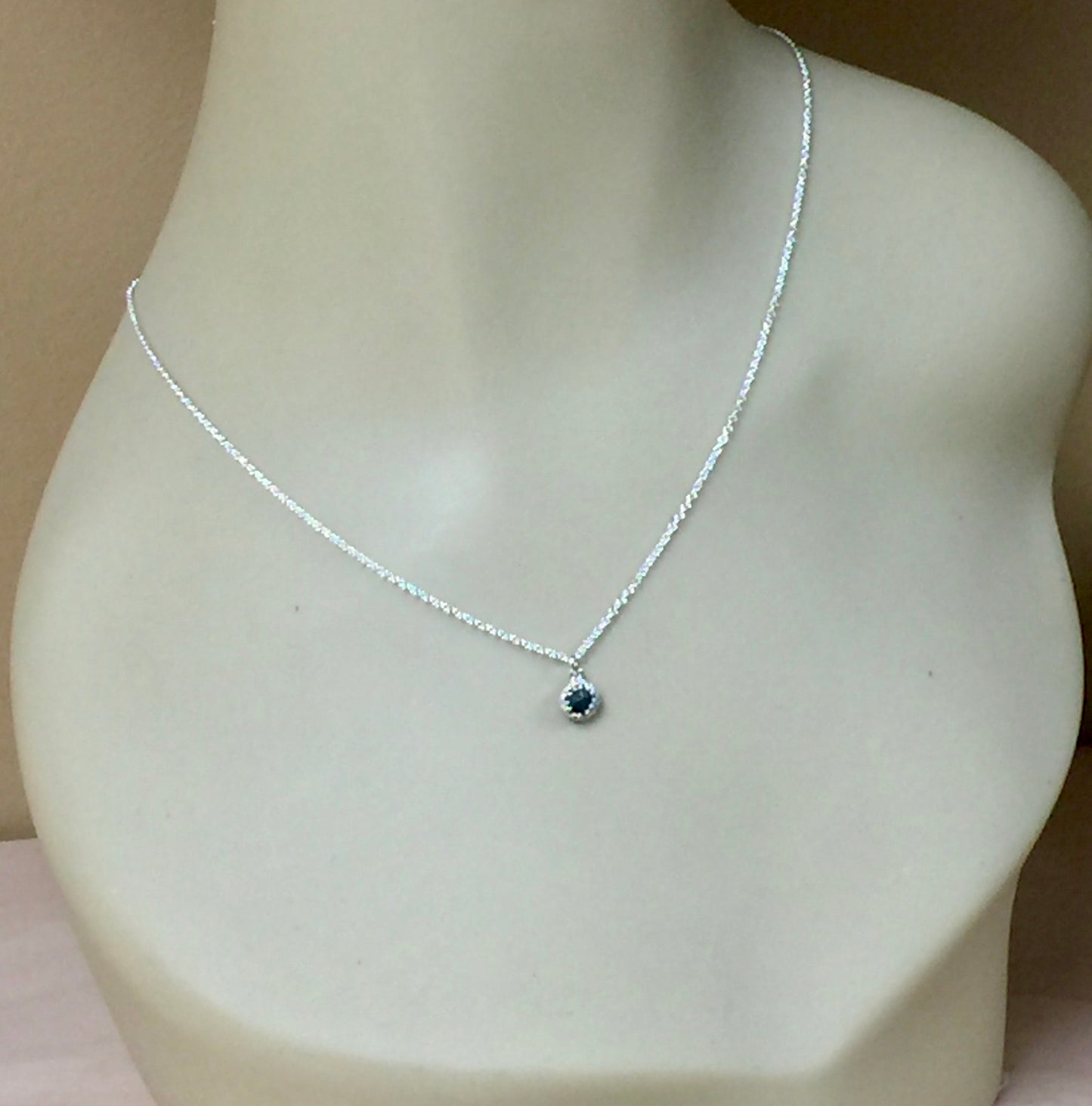 Montana Sapphire Pendant - Sterling Silver Necklace - September Birthstone - Uncut Raw Montana Sapphire