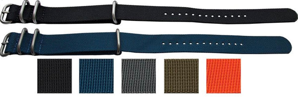 ZULU watch strap - assorted colors - 18mm