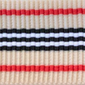 Black White Beige Red Stripes NATO style watch band